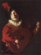 Lute Playing Young sg MANFREDI, Bartolomeo